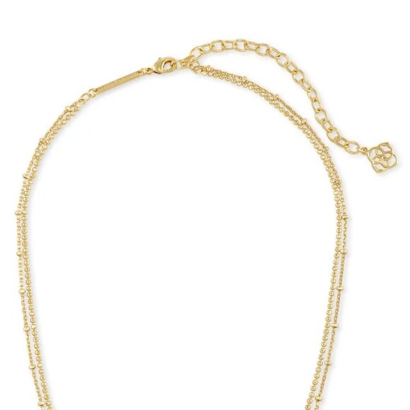 Kendra Scott - Emilie Gold Multi Strand Necklace in Iridescent Drusy New - Picture 3 of 4